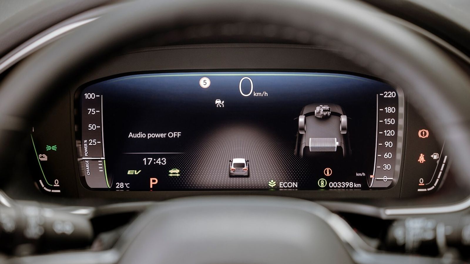 En el nivel de equipamiento más alto, el Advance, una pantalla configurable sustituye a los indicadores analógicos.