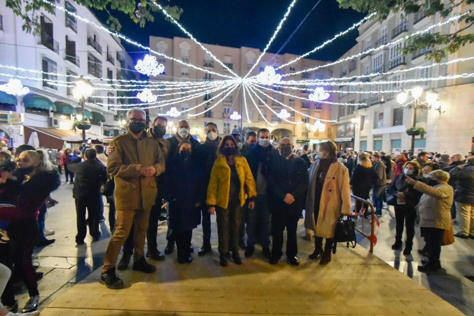 La inauguración del alumbrado navideño en La Línea.