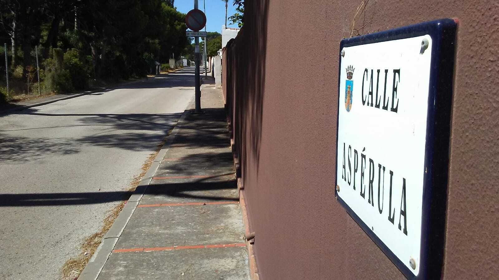 Vista de la calle Aspérula, situada en el Camino del Consorcio.