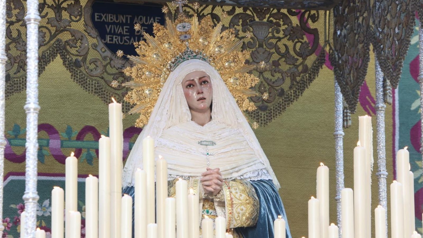 María Santísima de las Aguas en su paso de palio esta tarde