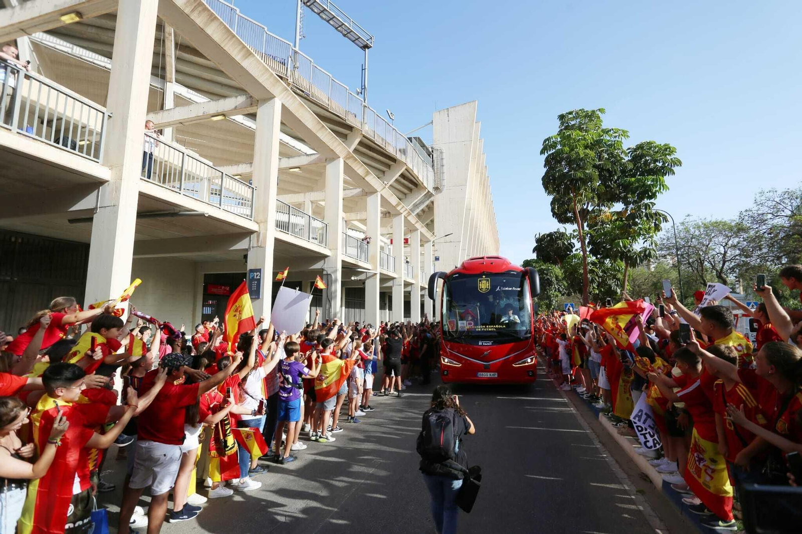Imagen previa al España-República Checa de Málaga