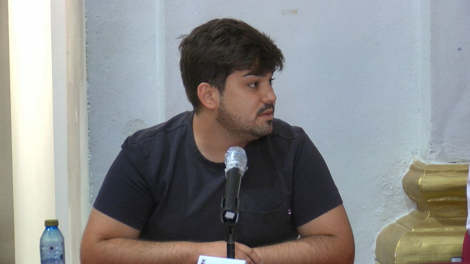 El andalucista, Alfredo Fernández, durante su intervención en el pleno