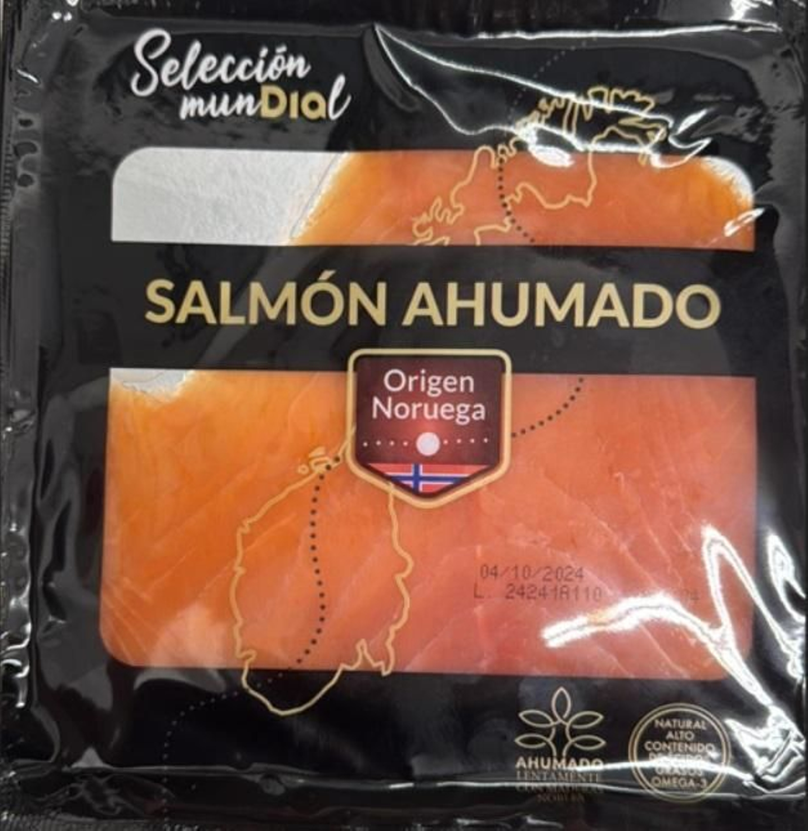 Imagen distribuida por la agencia del salmón contaminado de Listeria.