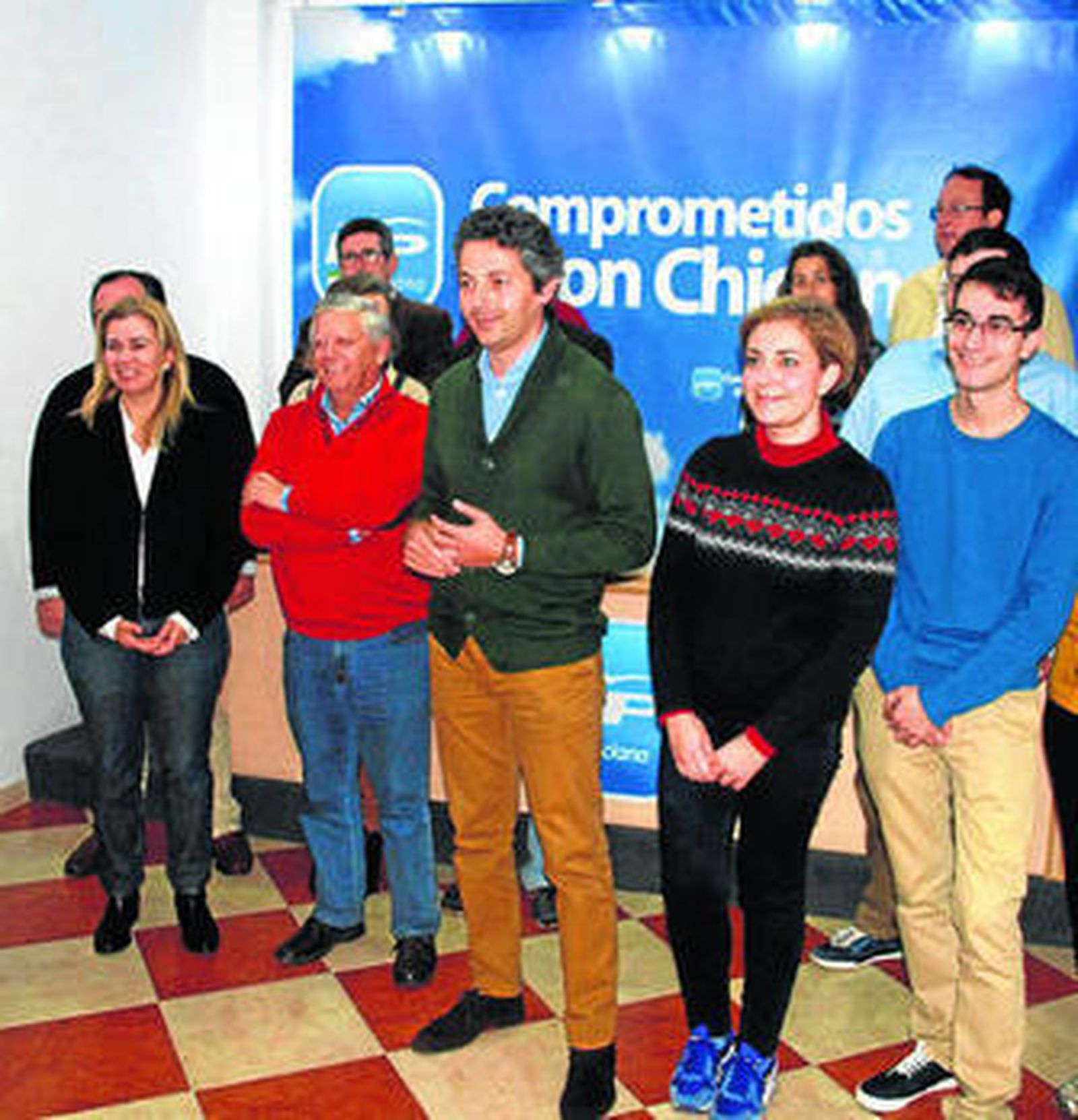 Miembros del PP, ayer durante la comparecencia de Núñez.