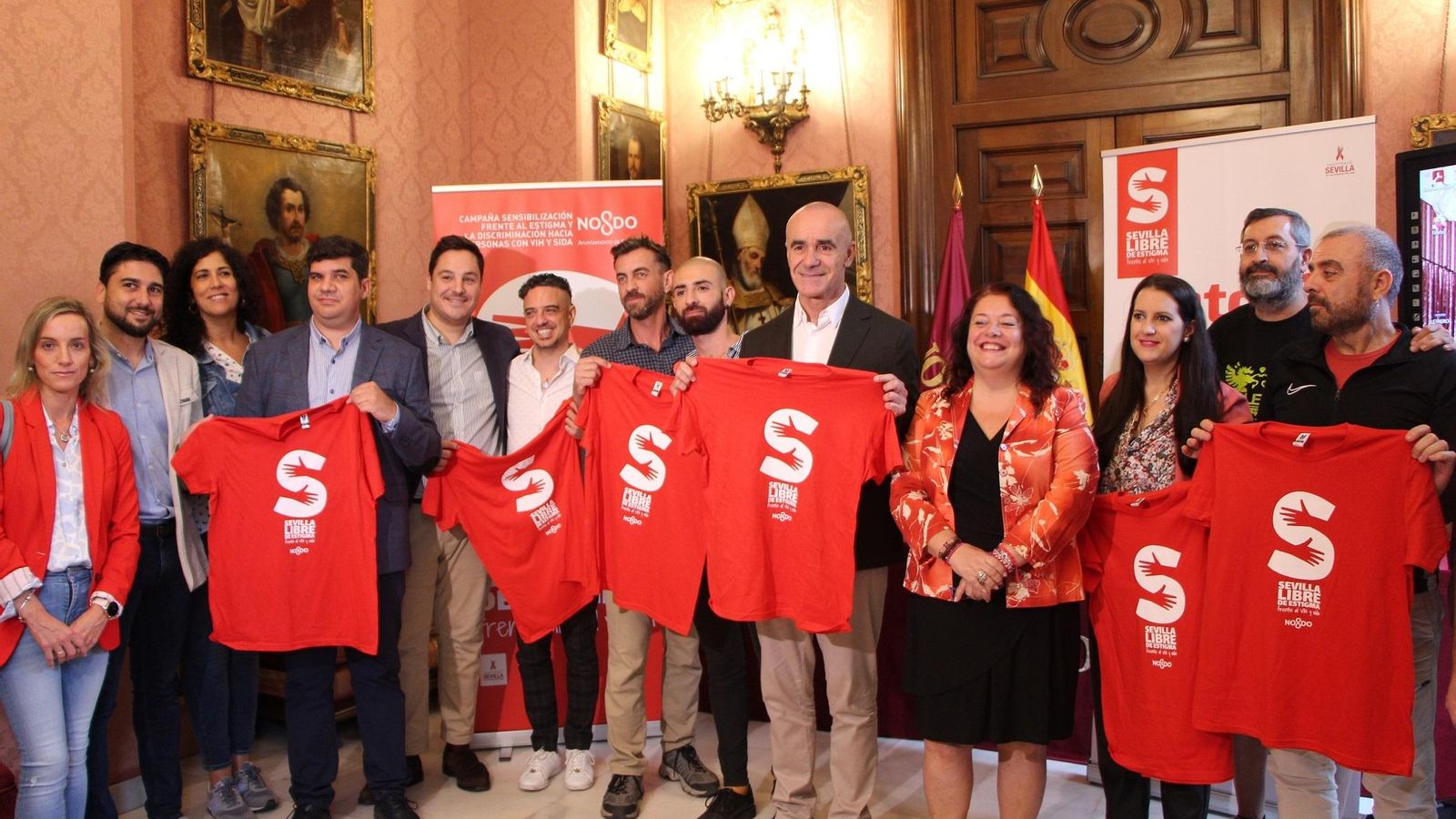 La presentación de la campaña en el Ayuntamiento de Sevilla.