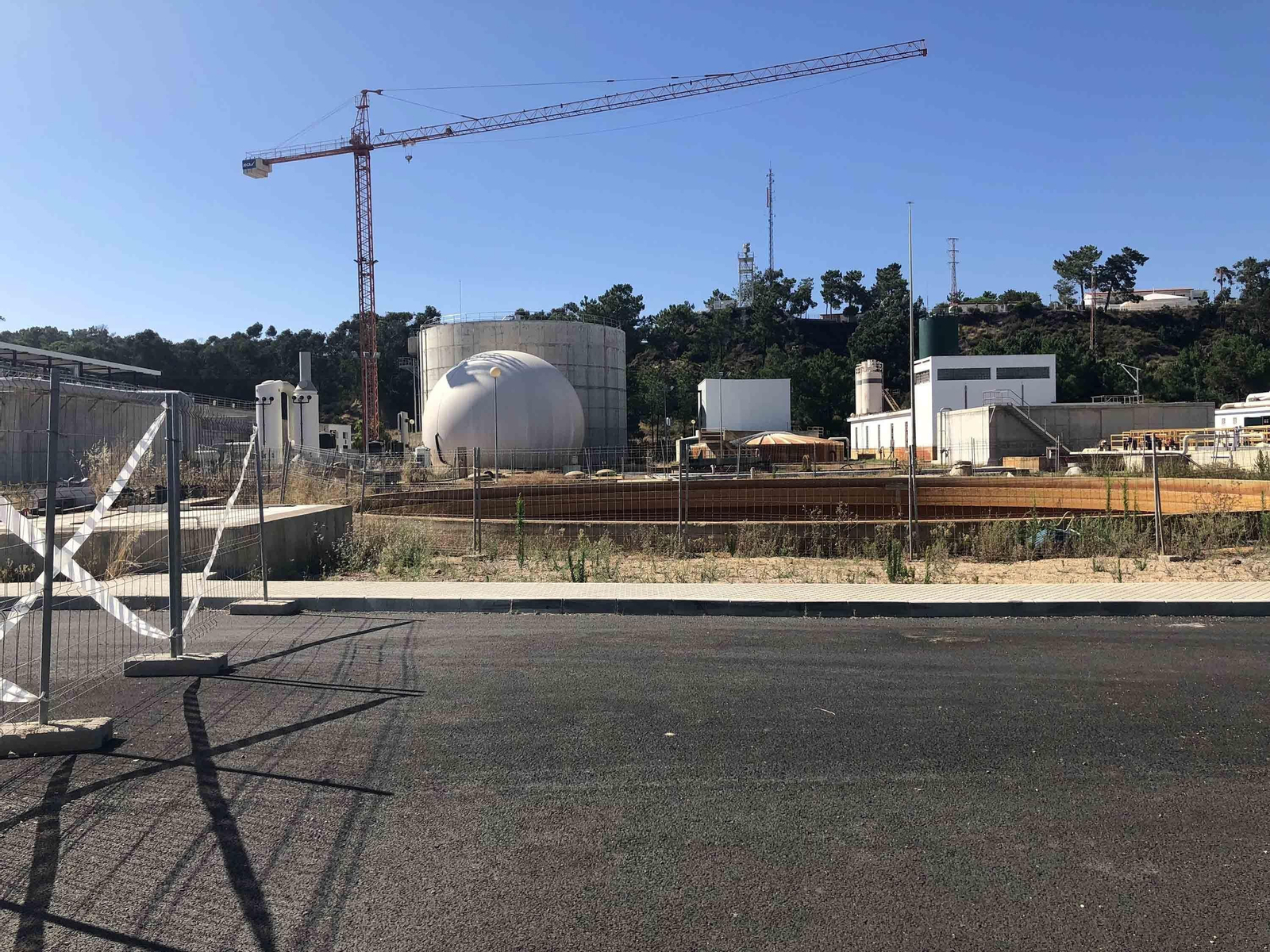 Una imagen de la EDAR de La Antilla, que se reparte en un total de cinco sectores.