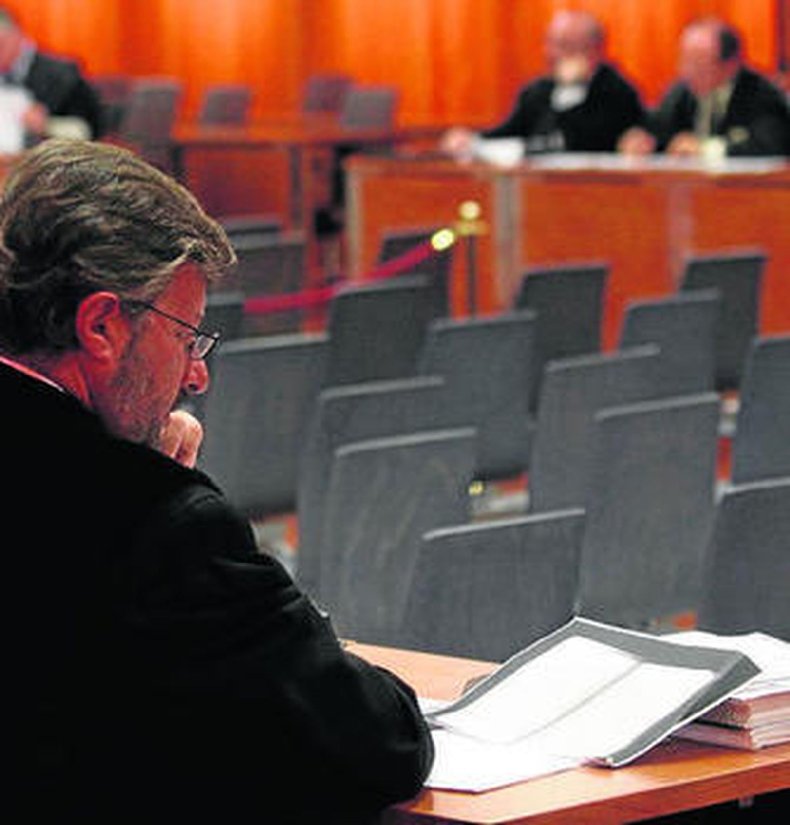 Sala de la Audiencia de Málaga, durante el proceso del caso Malaya.