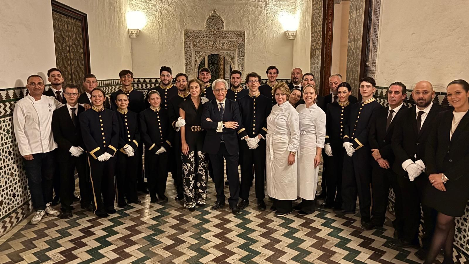 El equipo de Robles en el Alcázar de Sevilla.