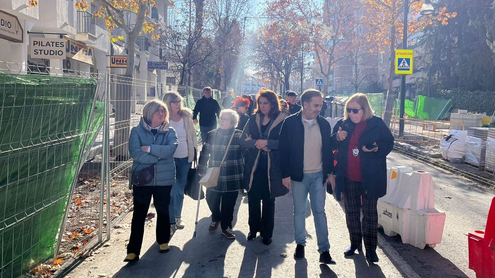 Visita del grupo municipal socialista a las obras de la Avenida Cervantes
