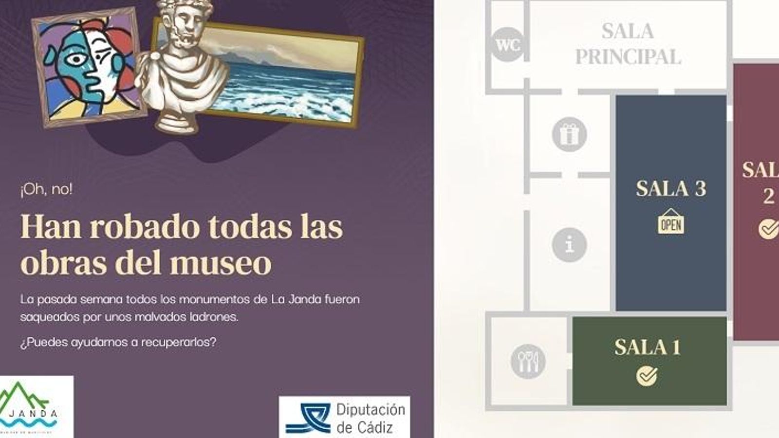 Pantalla principal del Escape Room