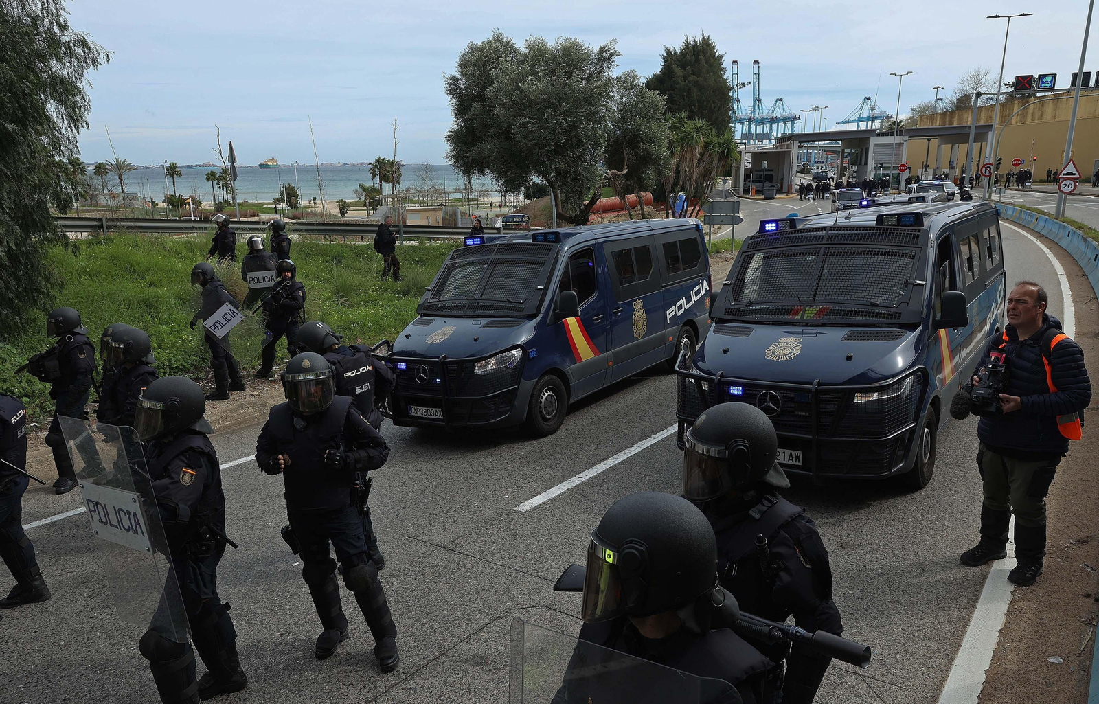 Imágenes de las protestas de los agricultores en Algeciras