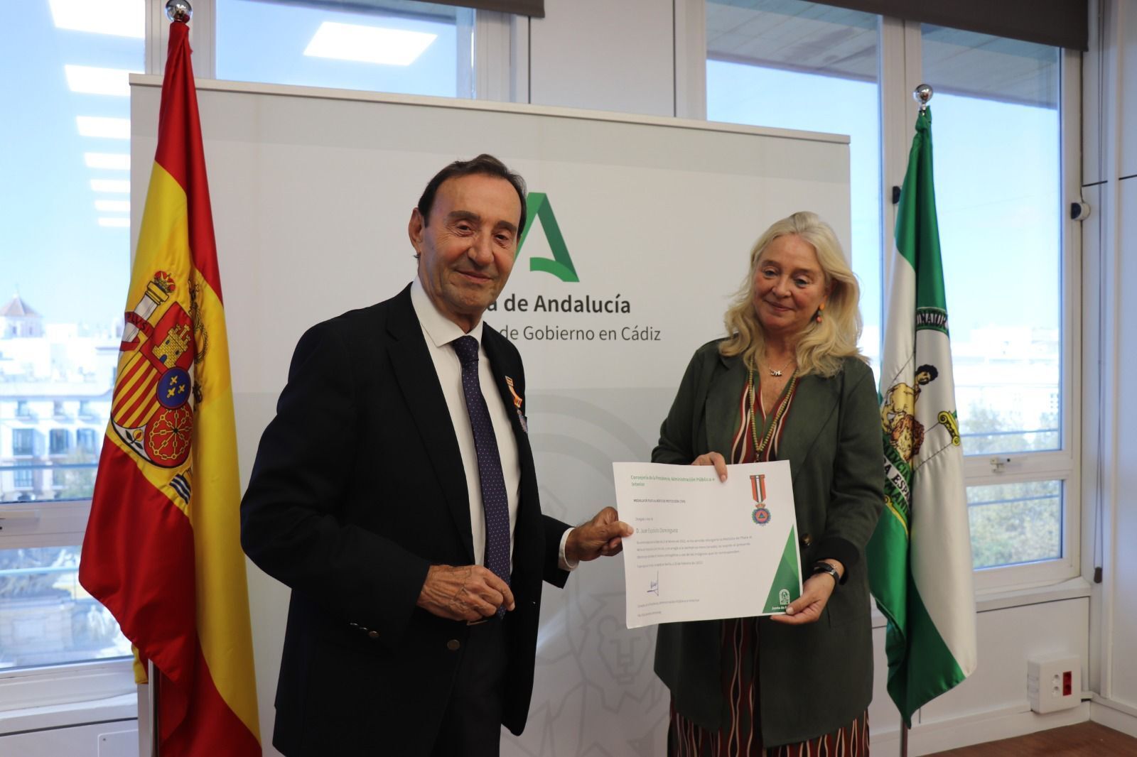 Juan Expósito con Mercedes Colombo.