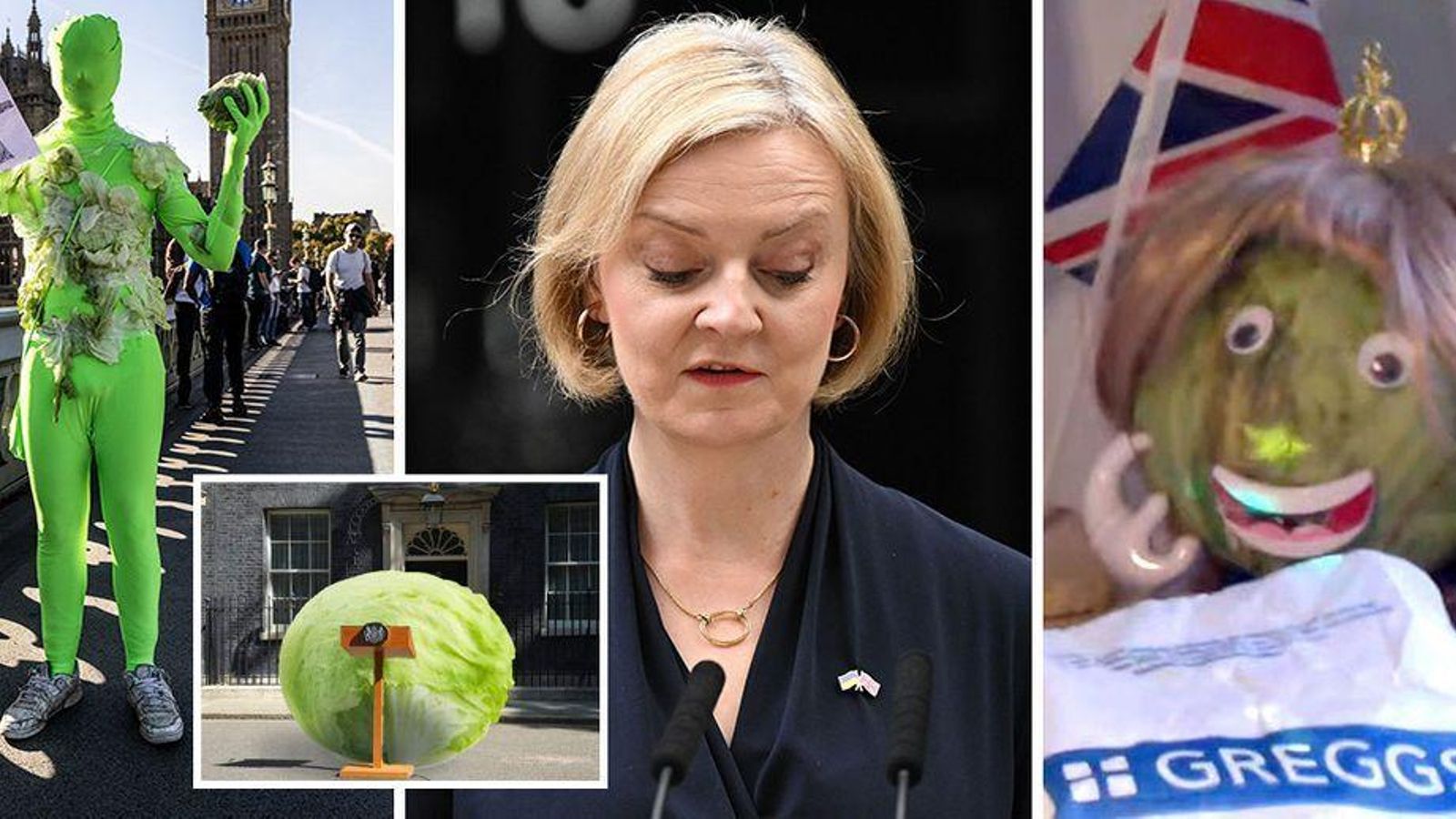 La lechuga y Liz Truss en el 'Daily Star'