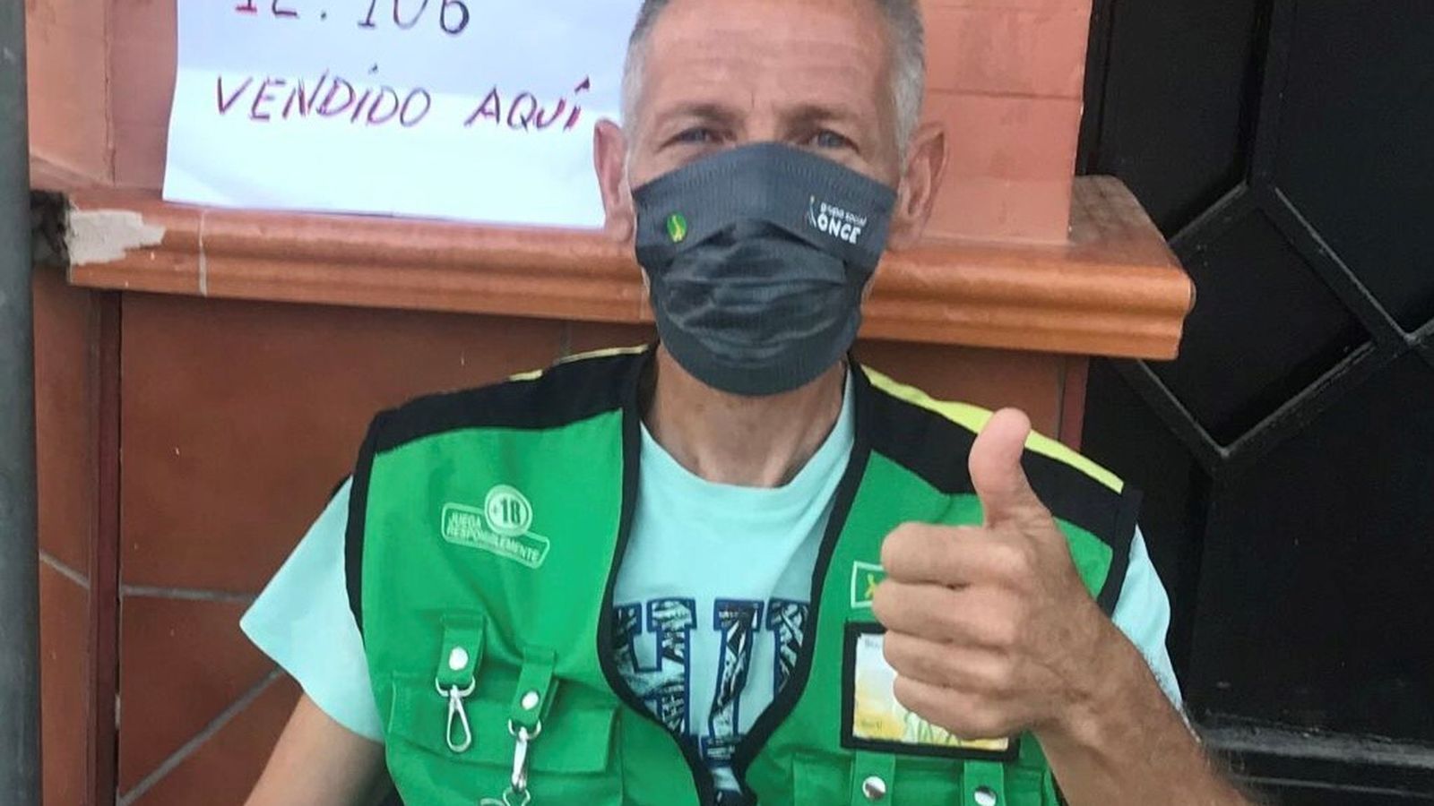 Jesús Caballero, vendedor que ha llevado la suerte a San José de la Rinconada.