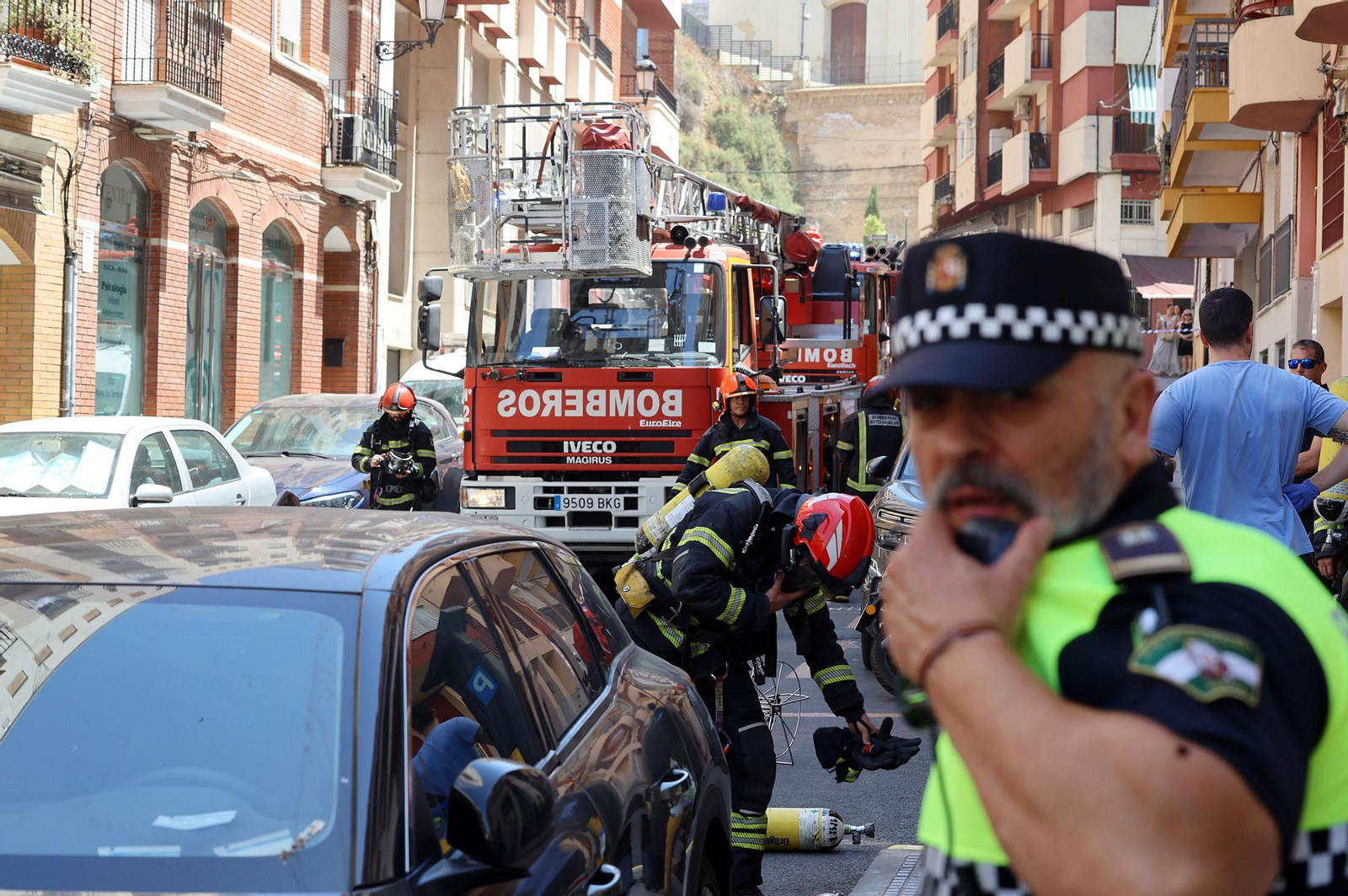 Imágenes del incendio ocurrido en la calle La Palma