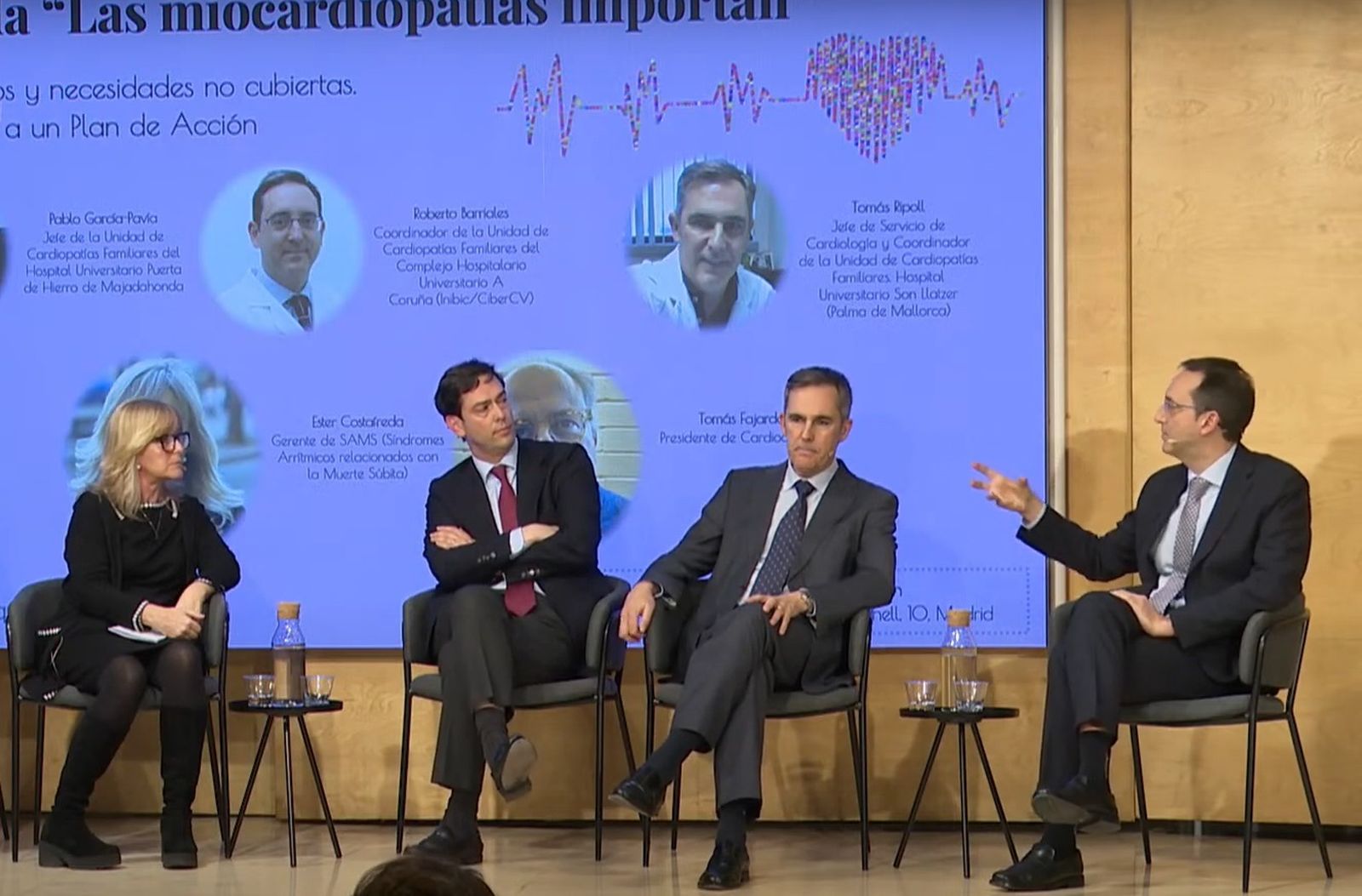 Ponentes durante la presentación del informe ‘Las miocardiopatías importan’, el pasado miércoles en Madrid.