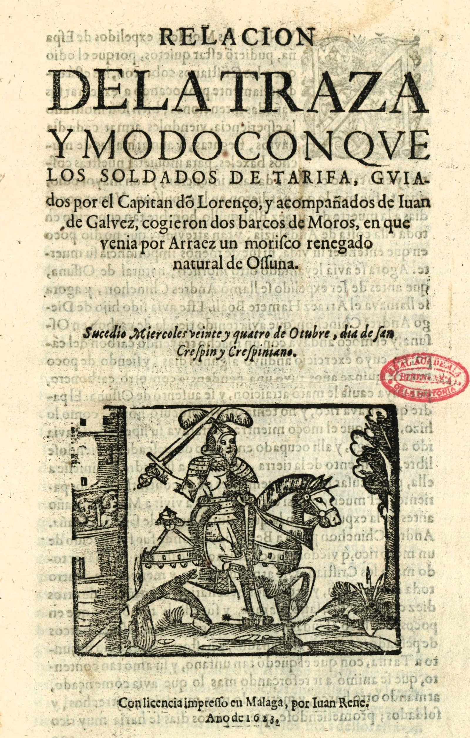 Portada del documento que cuenta la historia del morisco Hamete Boali (M-RAH, 9-3705).