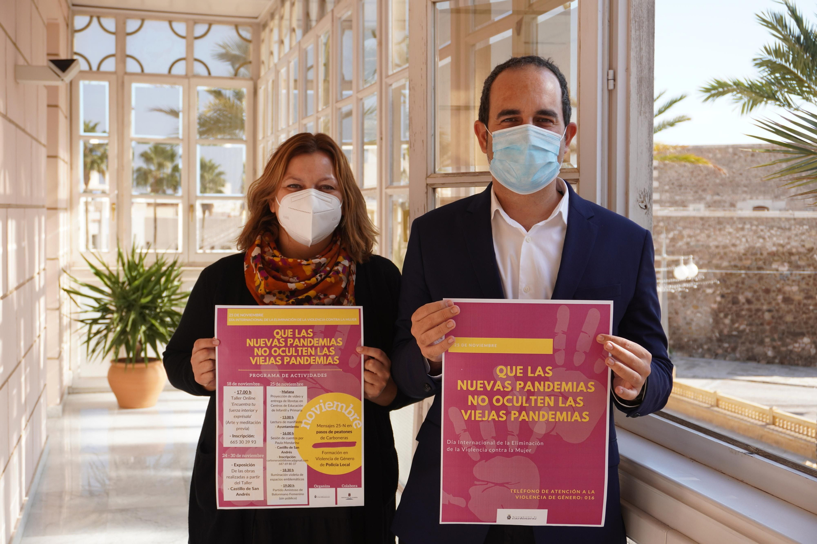 Carboneras refuerza el 25-N porque no quiere que se olvide la violencia de genero por la pandemia