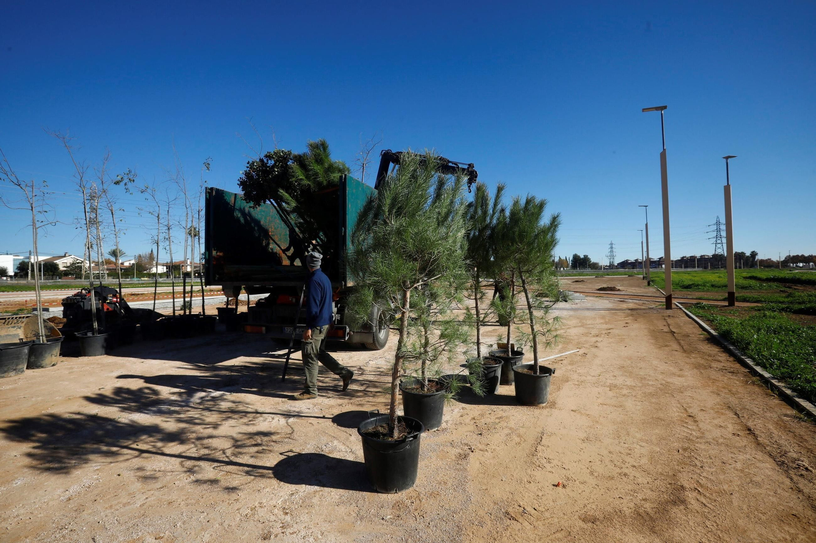 Así avanzan las obras del nuevo parque de la Arruzafilla, en imágenes