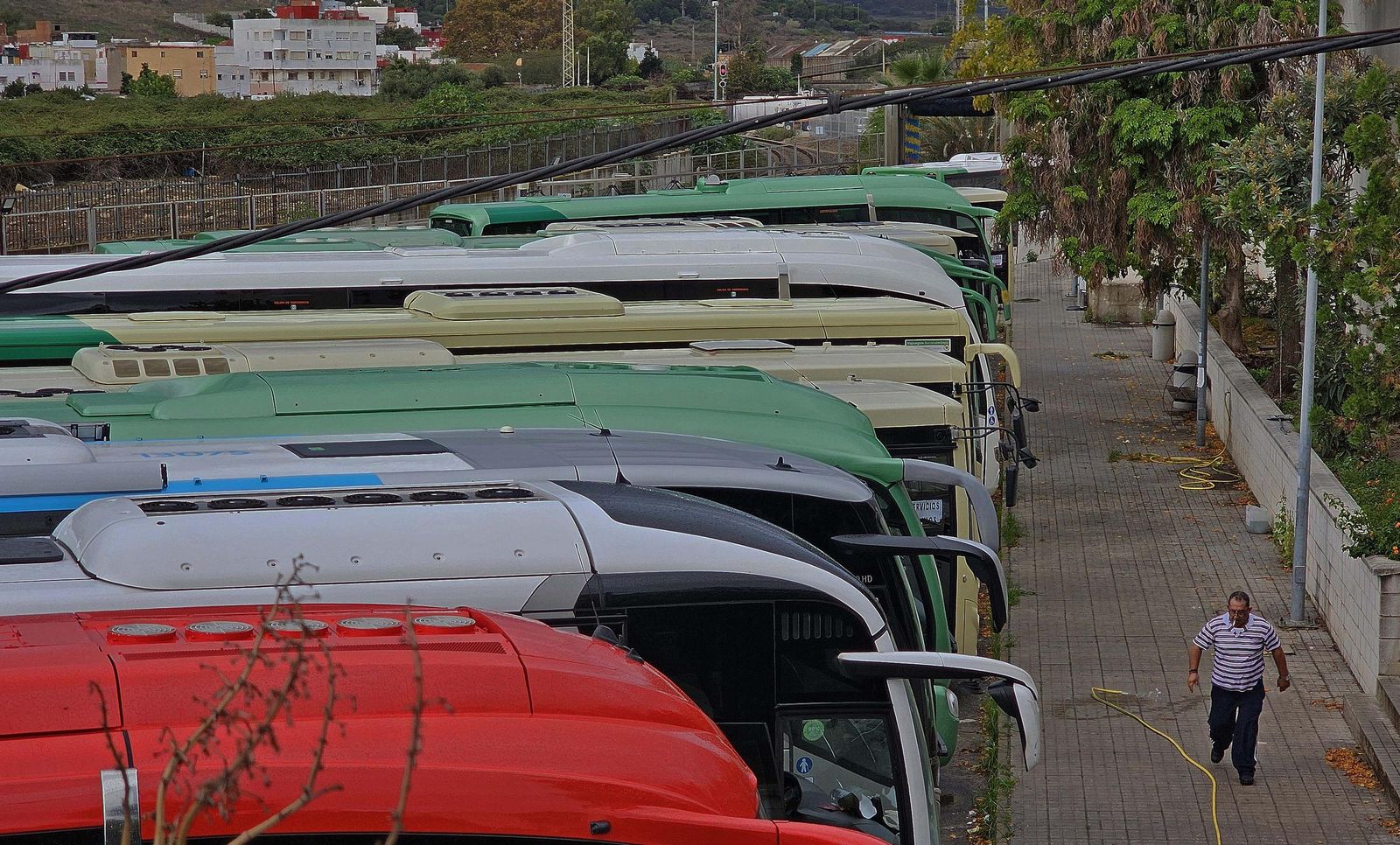 Fotos de la huelga de autobuses en Algeciras