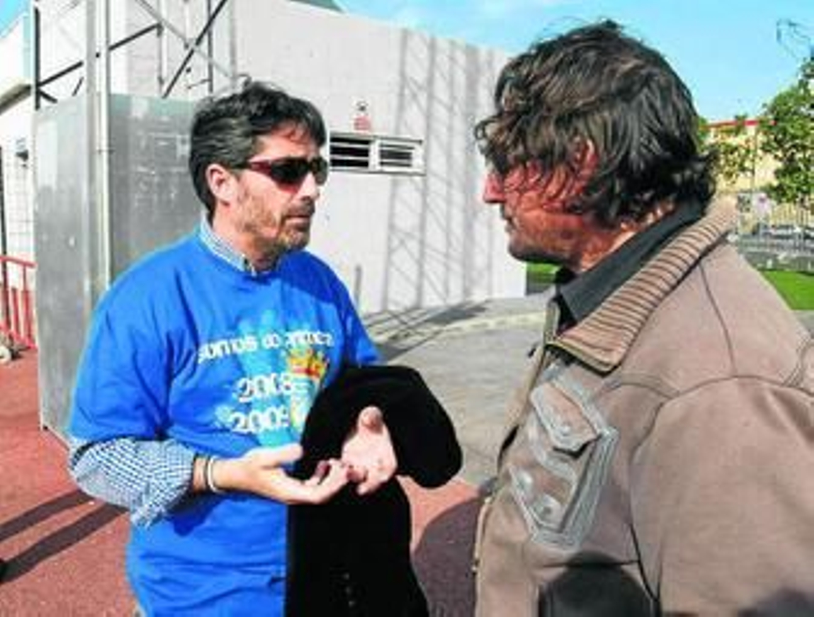 Juan Manuel Cristóbal charla con 'Pepichi' Torres en La Granja.