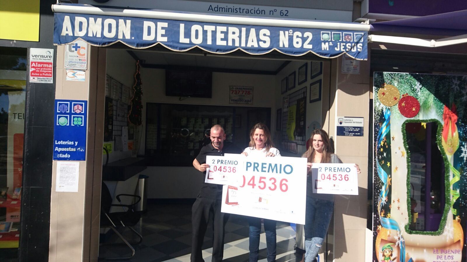 Los premiados en la Lotería de Navidad en Málaga