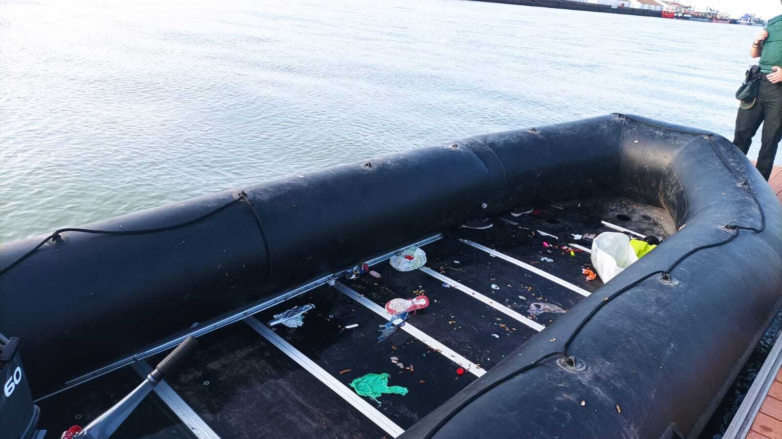 La embarcación donde viajaba la droga.