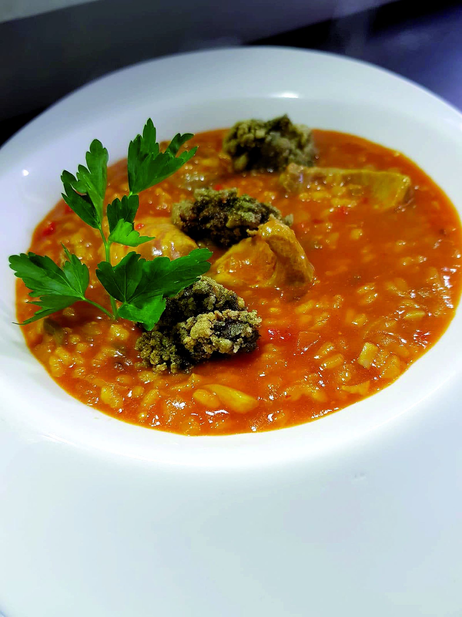 Uno de los arroces del chiringuito El Poniente