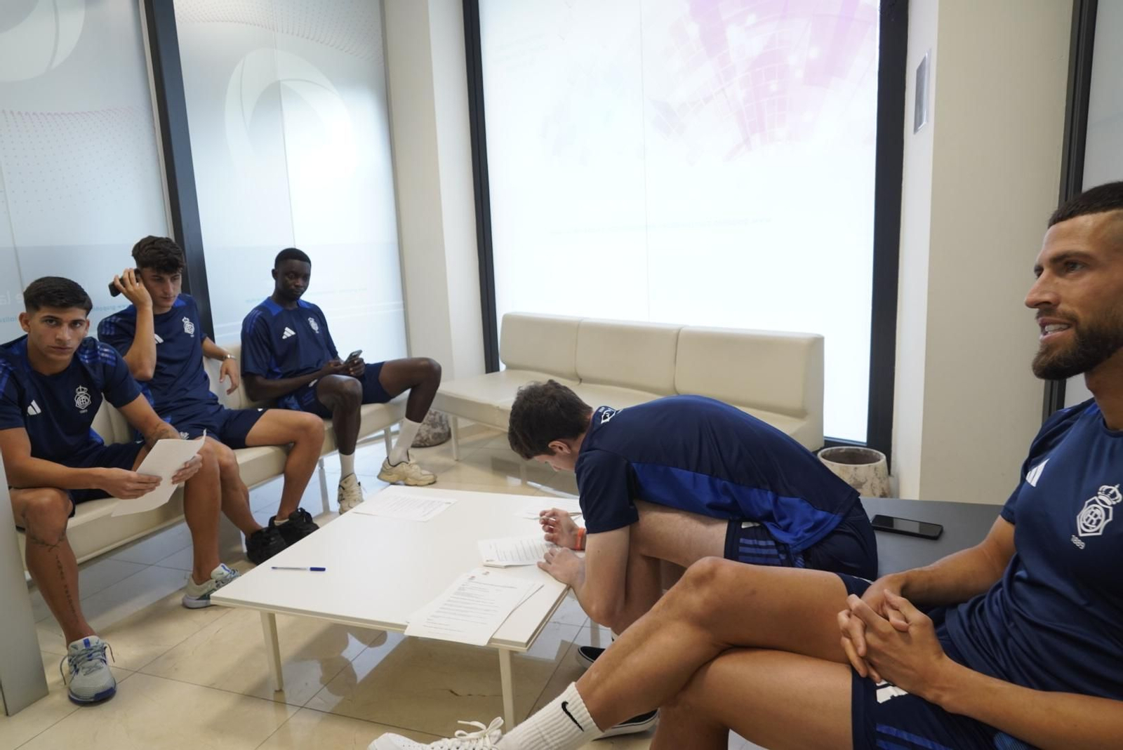 Imágenes del reconocimiento médico realizado a los jugadores del Recreativo de Huelva Imágenes del reconocimiento médico realizado a los jugadores del Recreativo de Huelva