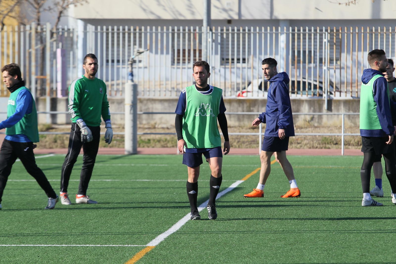 Alberto Fernández, durante el entrenamiento del Xerez CD en La Granja.