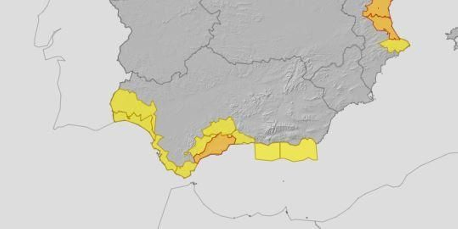 Avisos de lluvia para el jueves en la provincia de Cádiz.
