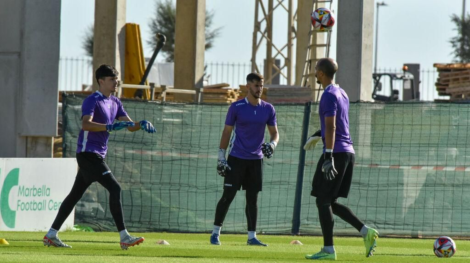 Los porteros de la Balona, en un entrenamiento