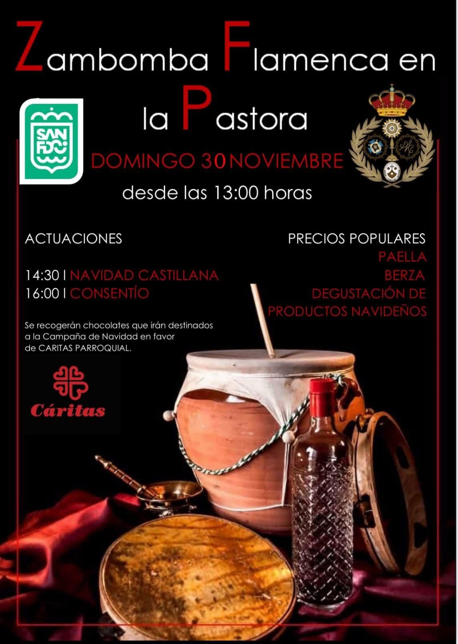 Zambomba flamenca en la Pastora, en San Fernando