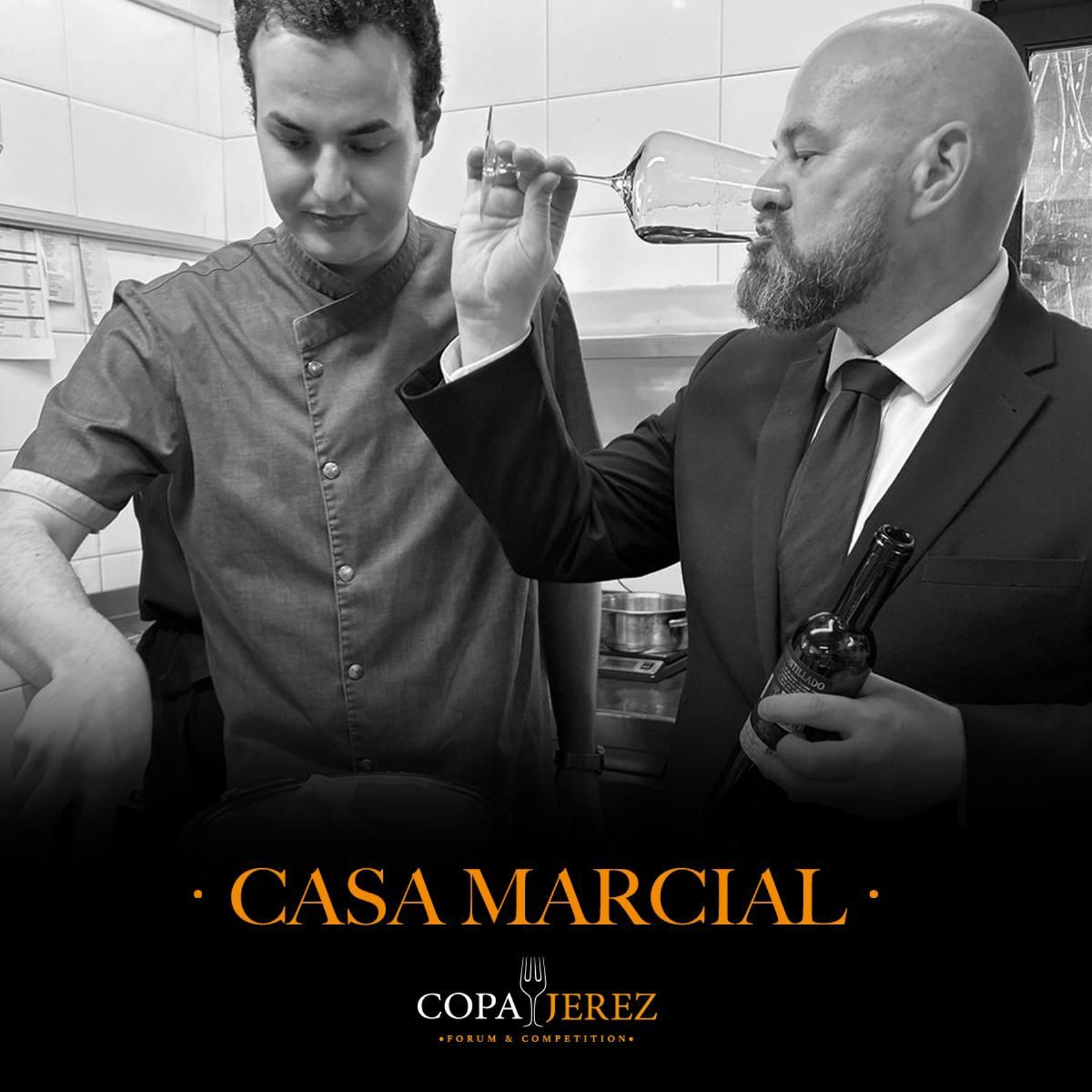 El chef Gonzalo Trigo y el sumiller Juan Luis García, de Casa Marcial. El chef Gonzalo Trigo y el sumiller Juan Luis García, de Casa Marcial.