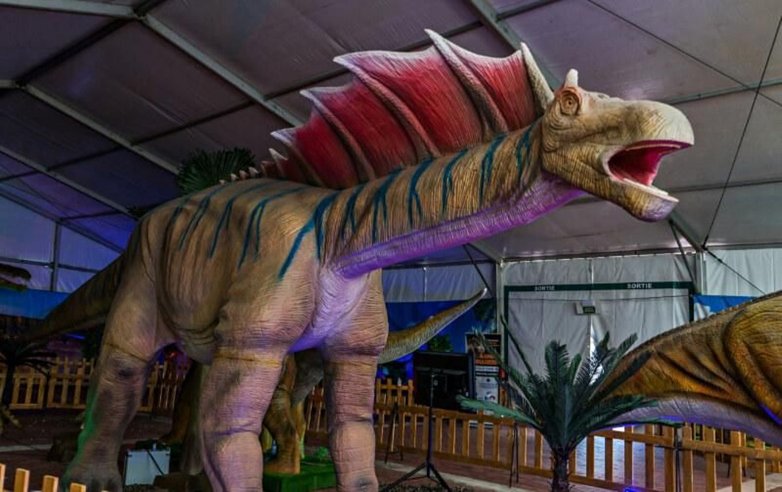 Imagen de uno de los dinosaurios de la exposición de Bahía Sur