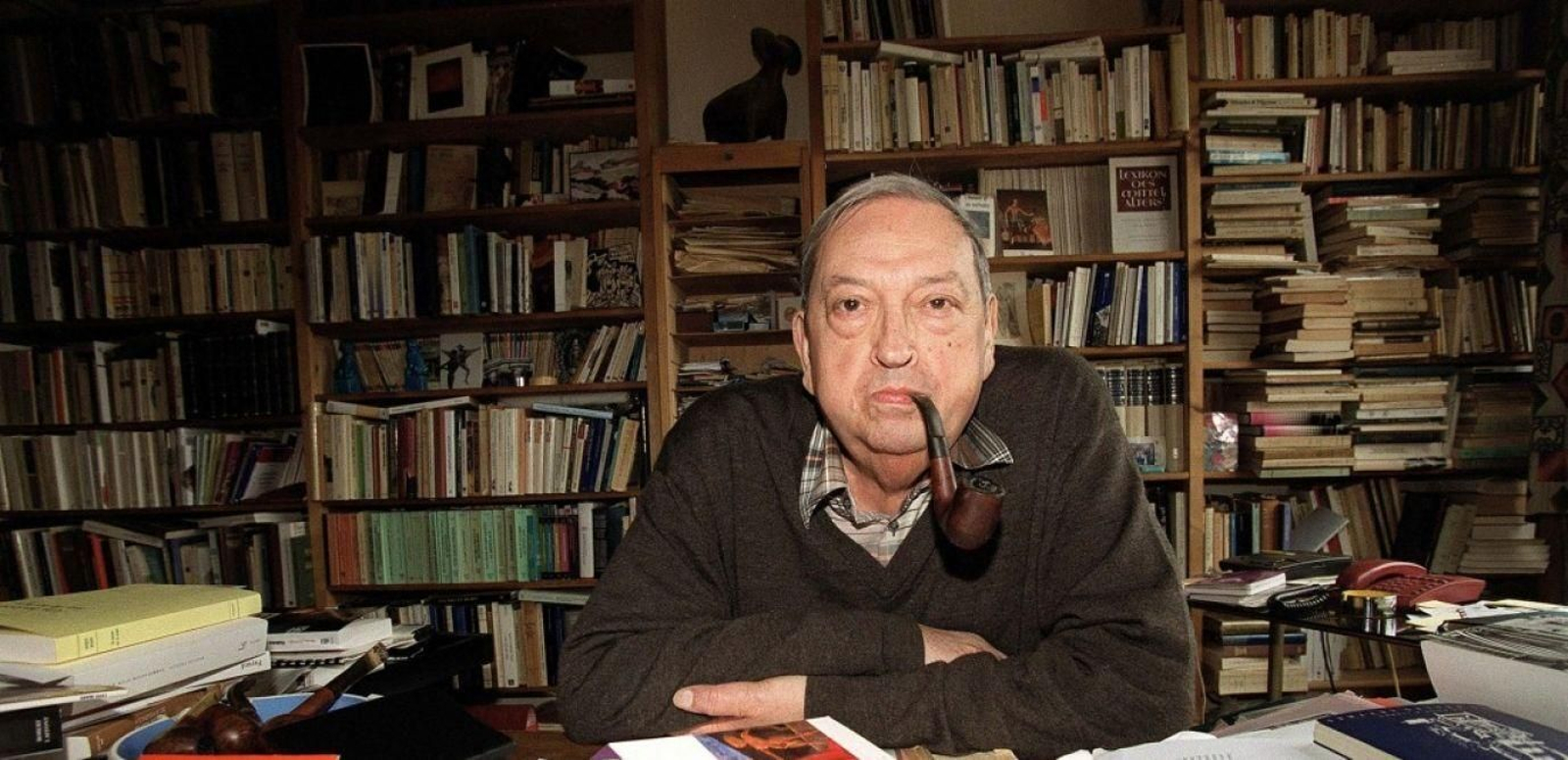 Imagen del medievalista francés Jacques Le Goff en su despacho