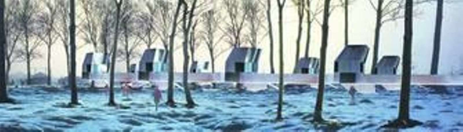 Imagen del proyecto de viviendas para la región de los Mil Lagos desarrollado por el estudio Amid/Cero 9.