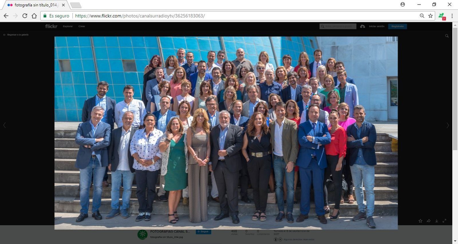 Directivos de la RTVA y los presentadores de los espacios en la presentación de la nueva temporada de Canal Sur.