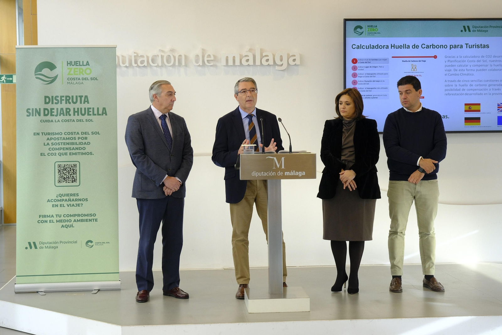 El presidente de la Diputación de Málaga y de Turismo Costa del Sol, Francisco Salado, presenta el proyecto.