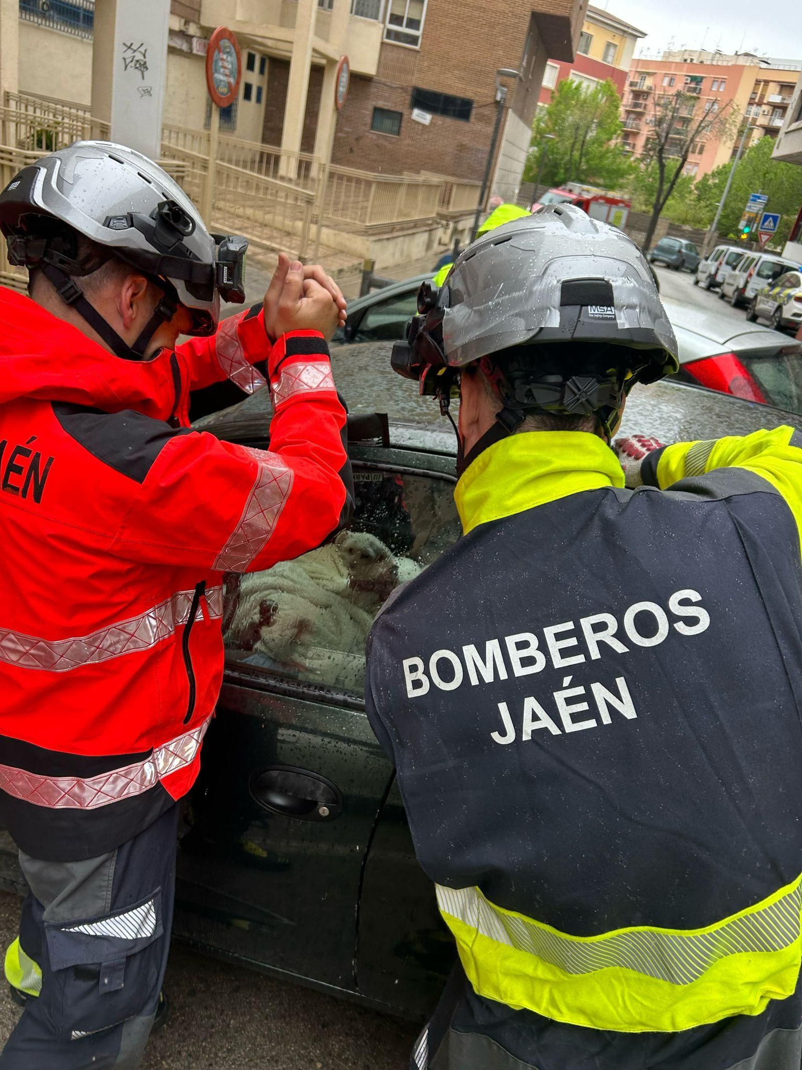 Intervención de bomberos de Jaén en la ciudad.