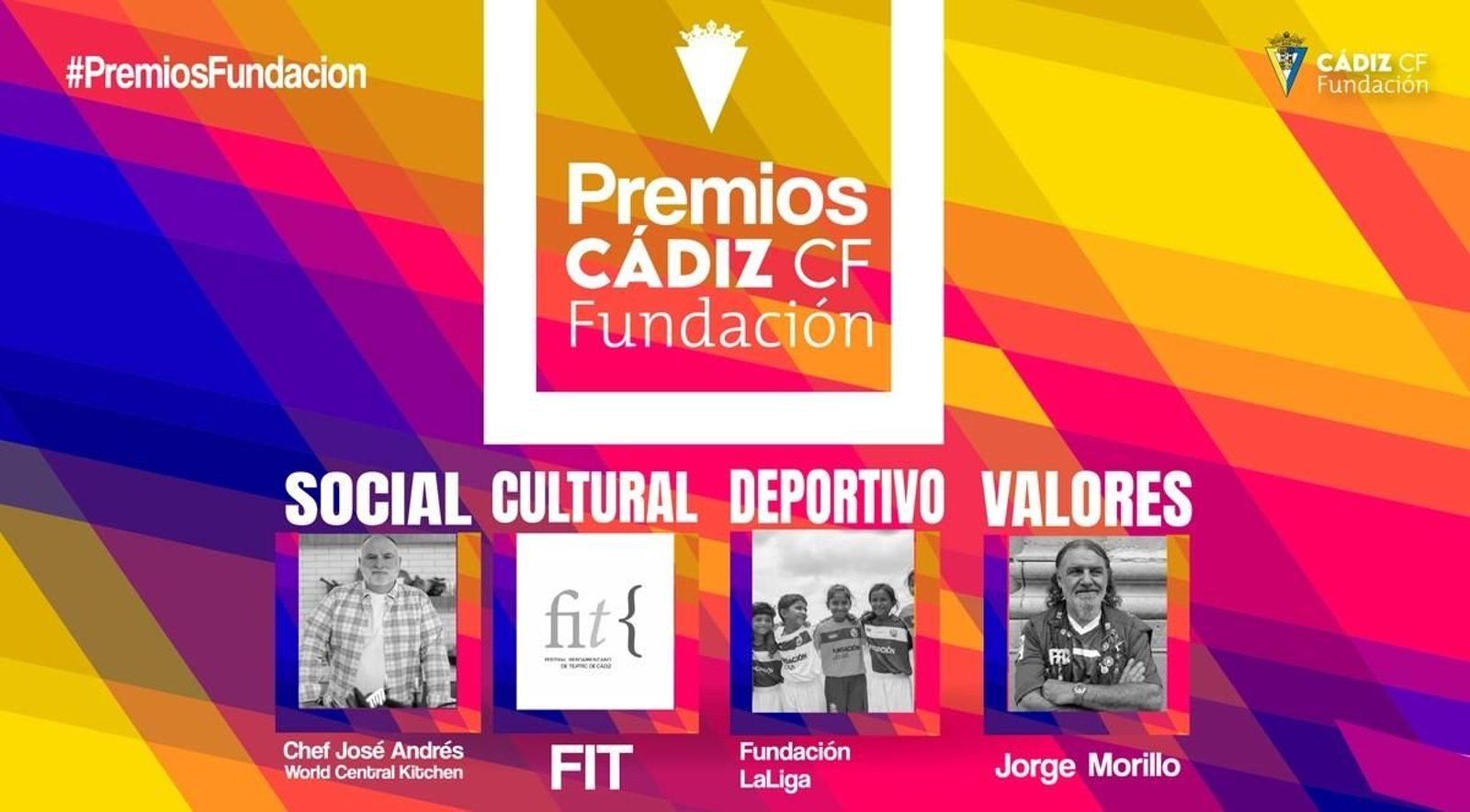 Cartel de los Premios de la Fundación Cádiz CF.