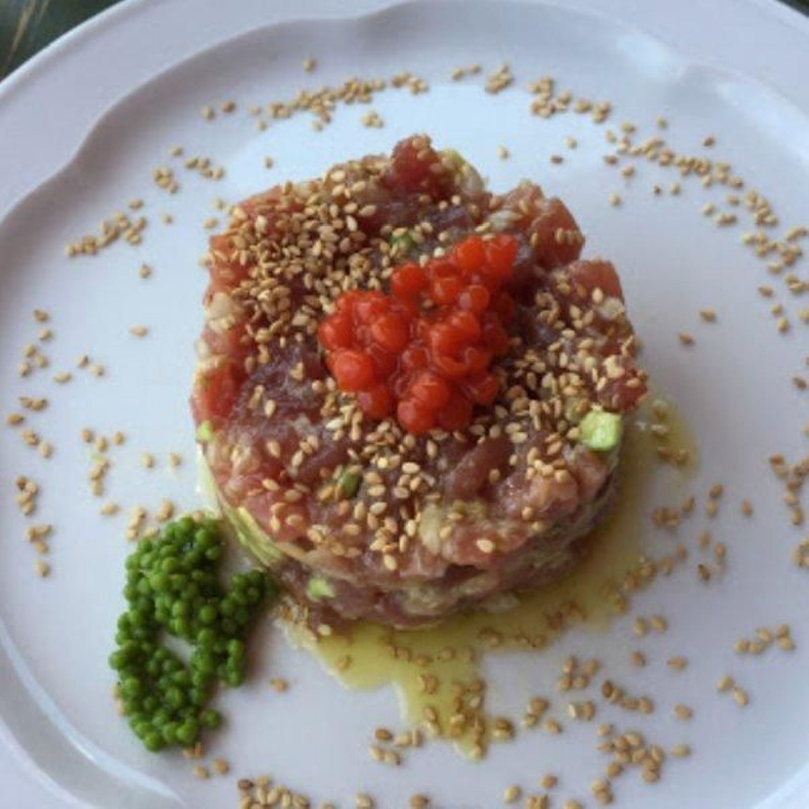 Plato de atún en Casa Mané.