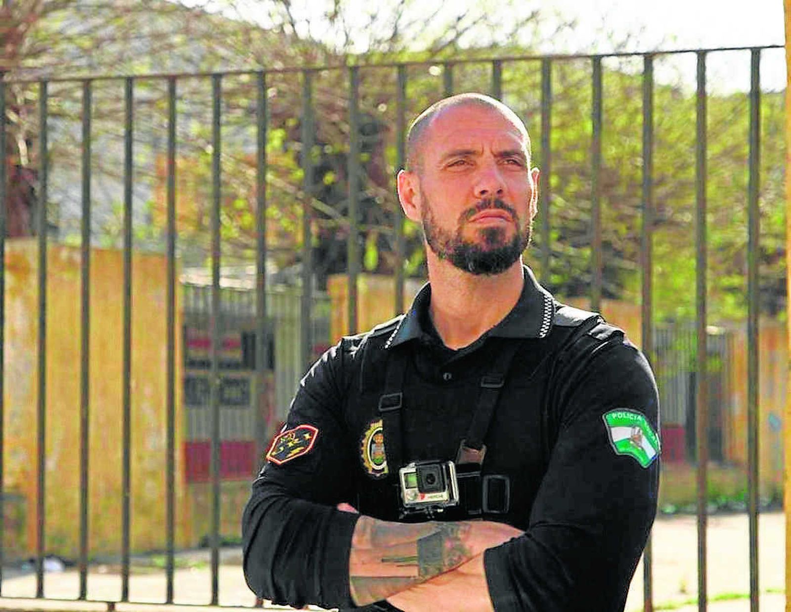 Álvaro, policía de La Línea, en una secuencia del programa de Cuatro.