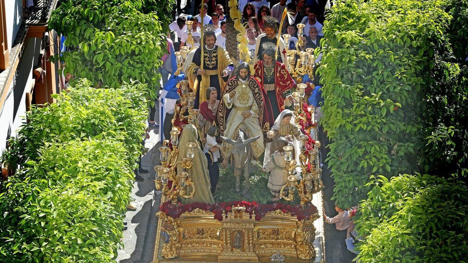 Paso de misterio de la hermandad de la Borriquita