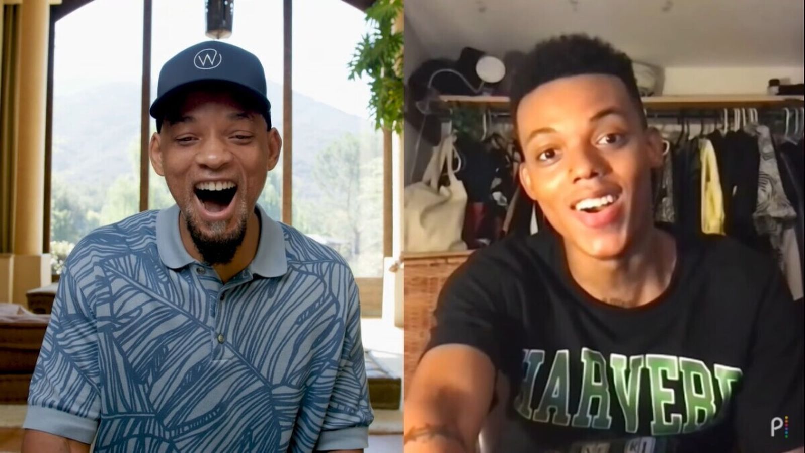 Will Smith dándole la noticia a Jabari Banks de que él será el protagonista de el 'reboot' de 'El príncipe de Bel-Air'.