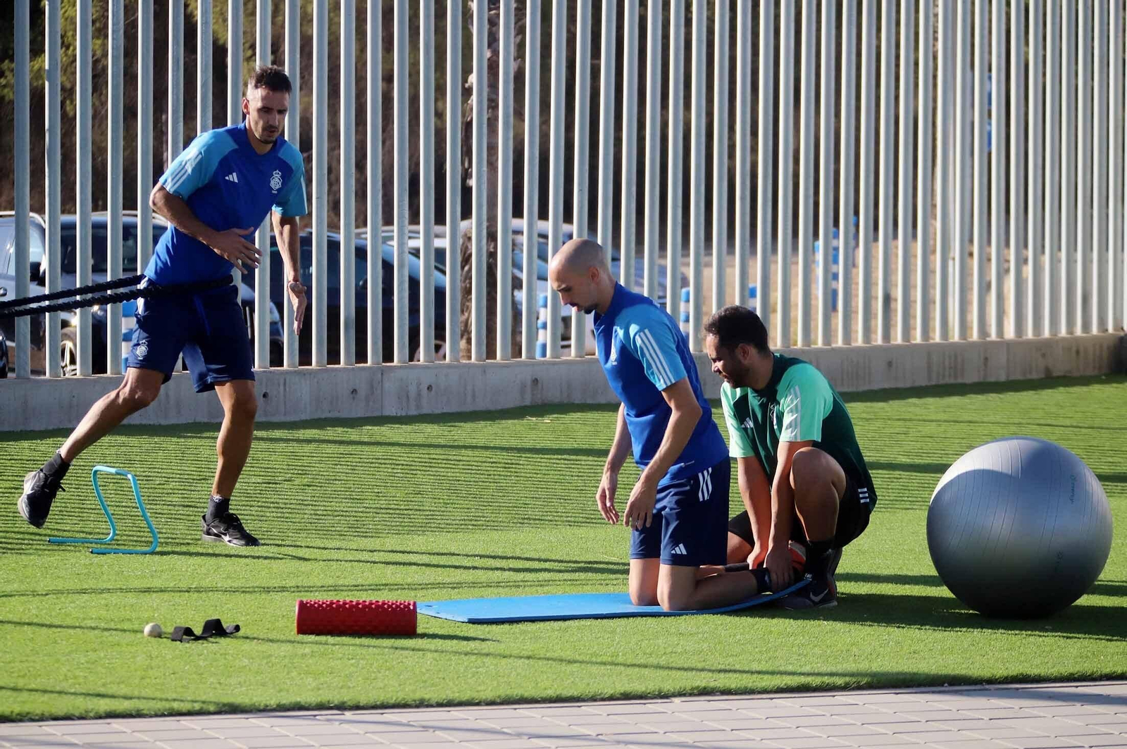 Imágenes del entrenamiento del Recre