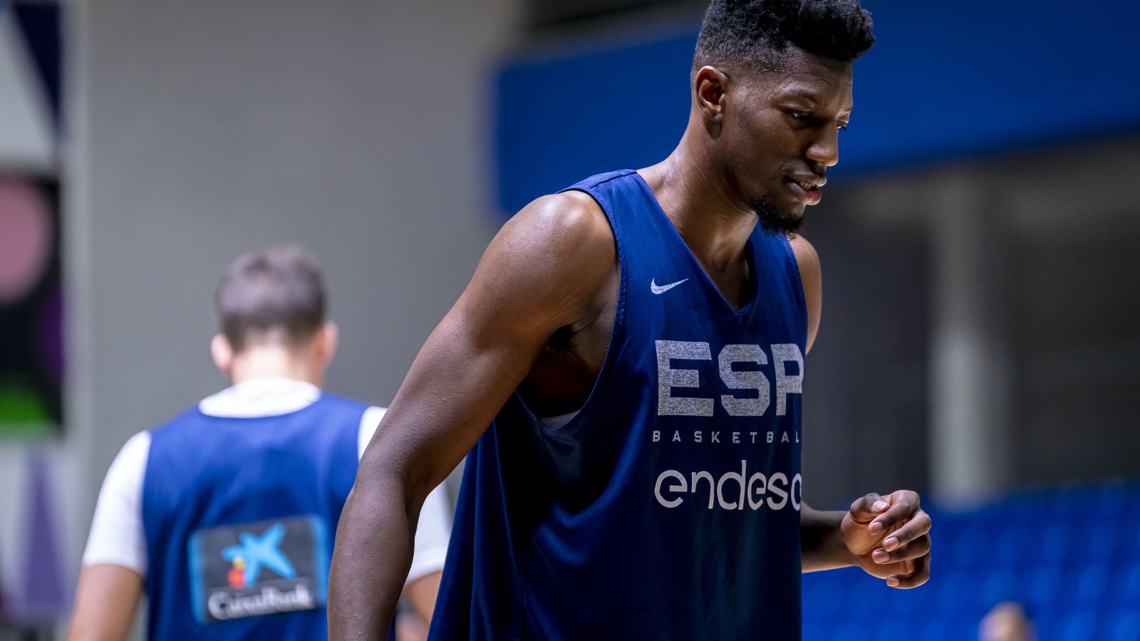 Yankuba Sima, con la selección.