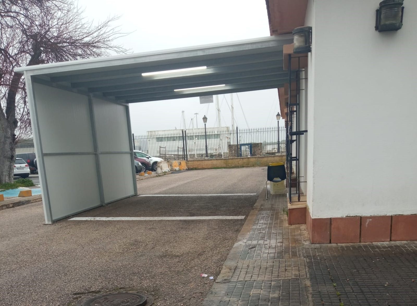 Una imagen del punto autocovid ubicado junto a la Casa del Mar.