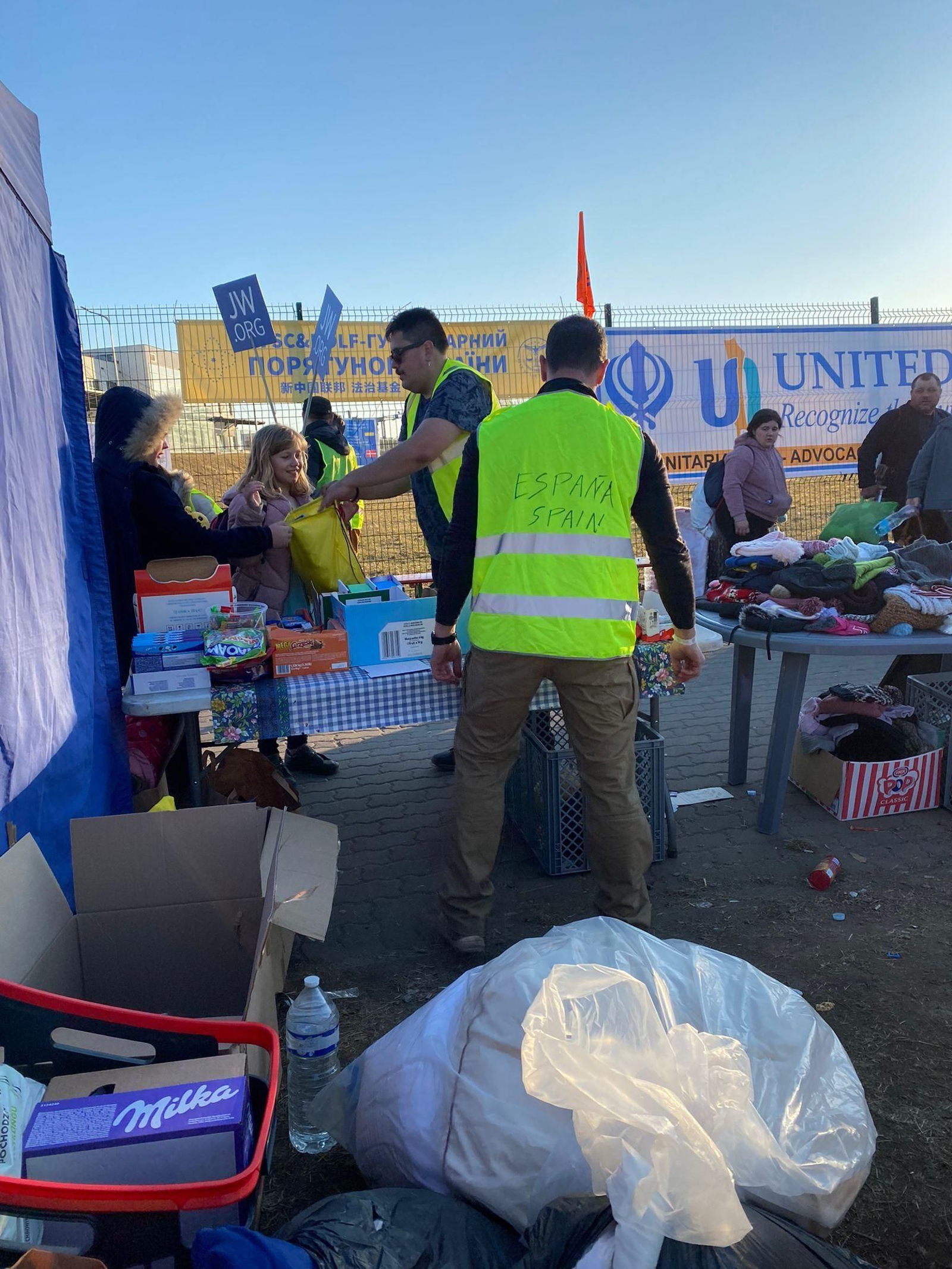 Imagen de la frontera, donde está colaborando el jerezano.