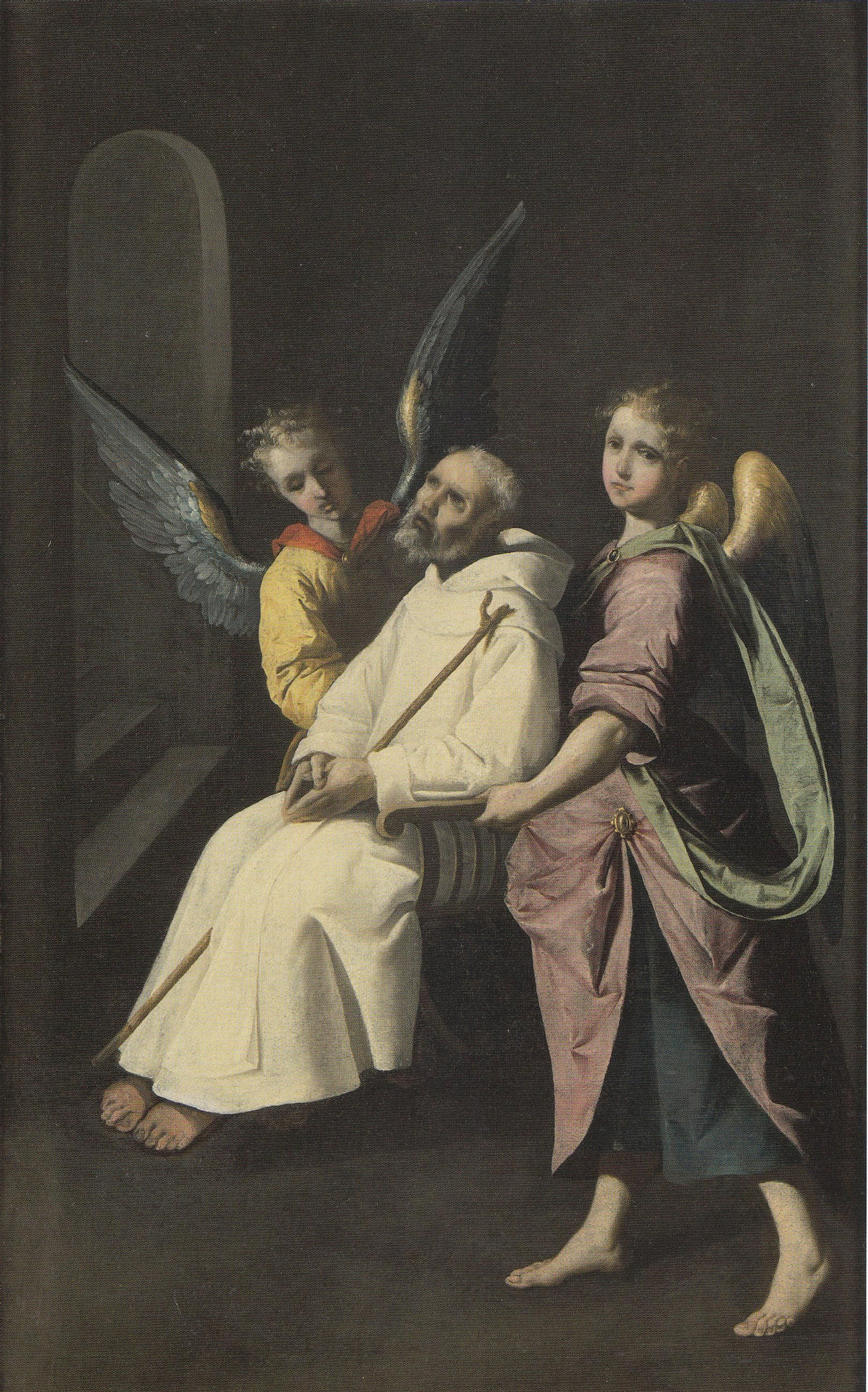 San Pedro Nolasco asistido por dos ángeles. Zurbarán